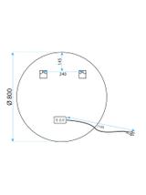 LUSTRO ŚCIENNE LED 80cm MMJ Black