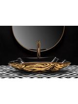 Umywalka REA Sea Infinity Gold/Black + Korek
