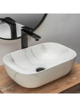 Umywalka nablatowa Rea Belinda Marble Marmur Mat