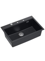 Zlewozmywak granitowy MARC 110 WORKSTATION Czarny