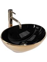 Umywalka nablatowa Rea Sofia in Black Gold
