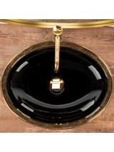 Umywalka nablatowa MARGOT BLACK/GOLD