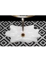 Umywalka REA Sea Infinity Gold/White + Korek