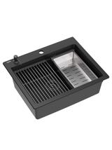Zlewozmywak granitowy KURT 110 WORKSTATION Czarny