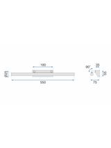 LAMPA KINKIET ŁAZIENKOWY LED NAD LUSTRO 7W 55CM APP362-1W