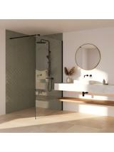 Shower screen Rea Flexi Transparent / Black 110