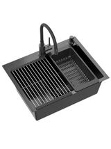 Zlewozmywak stalowy LUKE 110 WORKSTATION Czarny