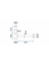Siphon de lavabo Clic-Clac Universel Copper
