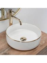 Umywalka nablatowa Rea Sami Gold Edge