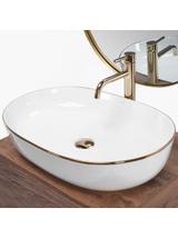 Umywalka nablatowa Rea CLEO 61 Gold Edge