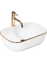 Umywalka nablatowa Rea Belinda Gold Edge