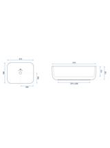 Πάγκος νιπτήρας Rea Demi Μ 51 x Π 39 x Υ13,5 cm