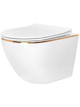 Misa WC podwieszana Carlo Flat Gold Edge