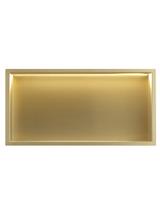 VSTAVANÁ KÚPEĽŇOVÁ POLICA LED 30x60 brush gold