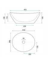 Умывальник на столешницу Basaro Sofia Gold/White