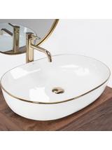Umywalka nablatowa Rea CLEO 61 Gold Edge