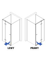 Shower enclosure Rea Atlas 100x80 Chrome
