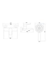 Bateria wannowa REA Dart Chrom