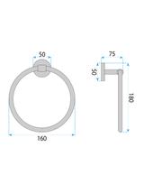 Wieszak łazienkowy Ring 5710 Galo Nikiel Szczotkowany