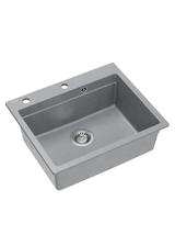 Zlewozmywak granitowy KURT 110 WORKSTATION SZARY Metalik