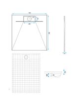 Brodzik prysznicowy Bazalt CARRARA WHITE 90x90
