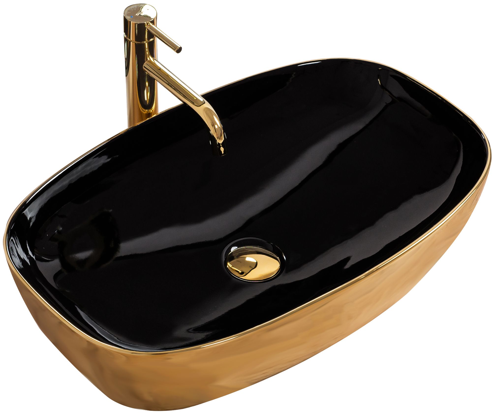 Lavoar ceramic pentru blat Rich Gold/Black