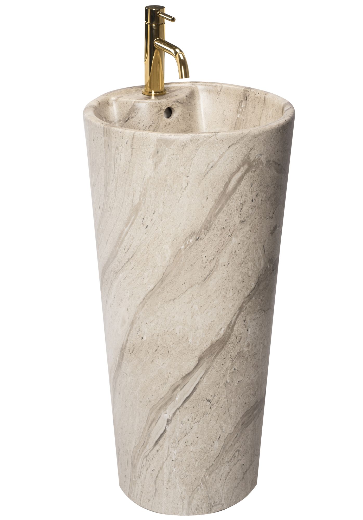 Lavoar freestanding de sine statator Ceramic Rea Blanka Natural Matt Marmura