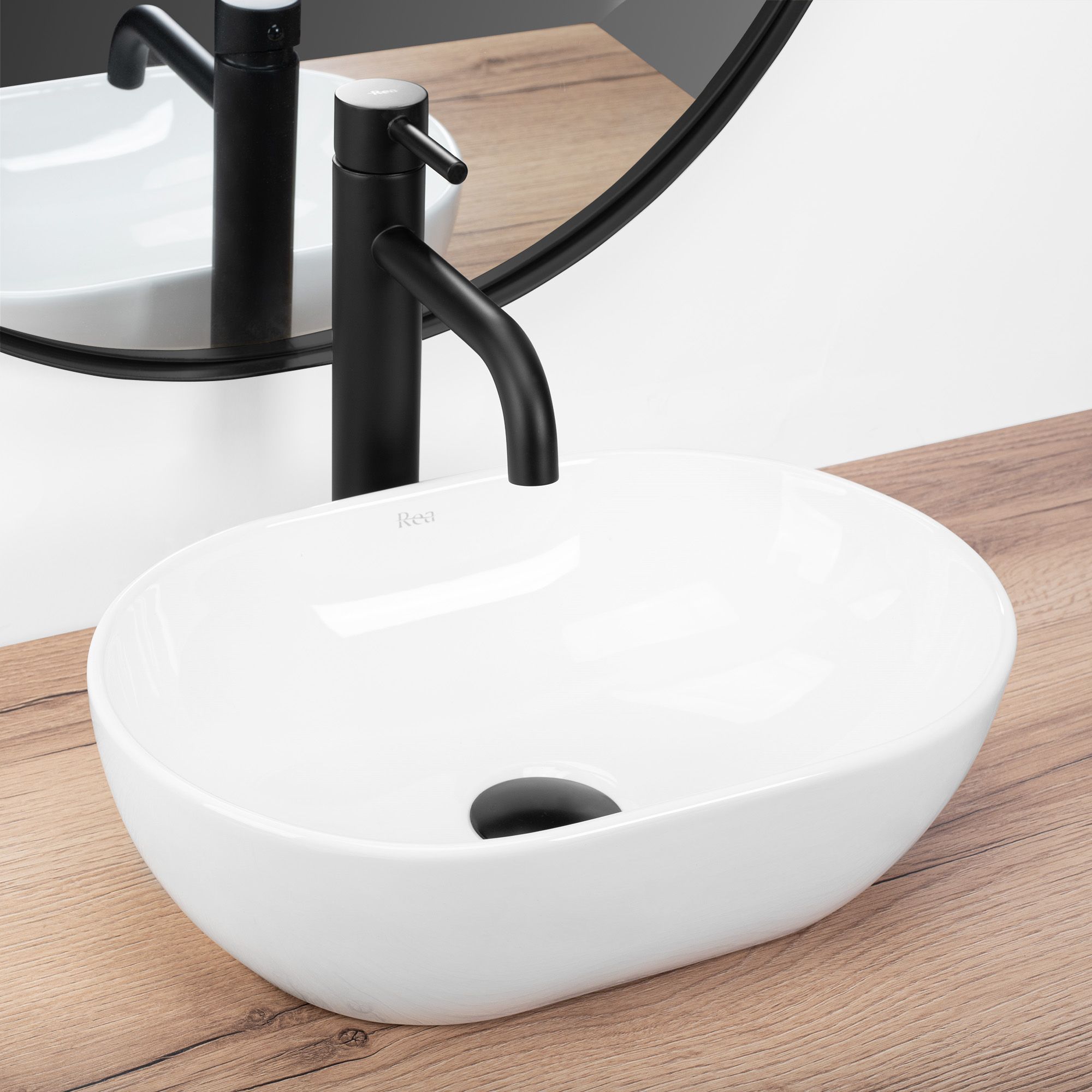 Lavabo da appoggio Rea Sofia Mini White - Rea