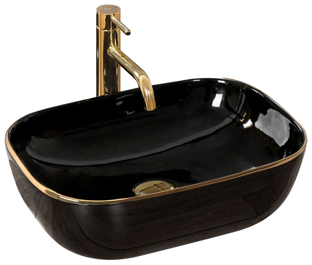 Lavoar pentru blat Rea Belinda Black Gold