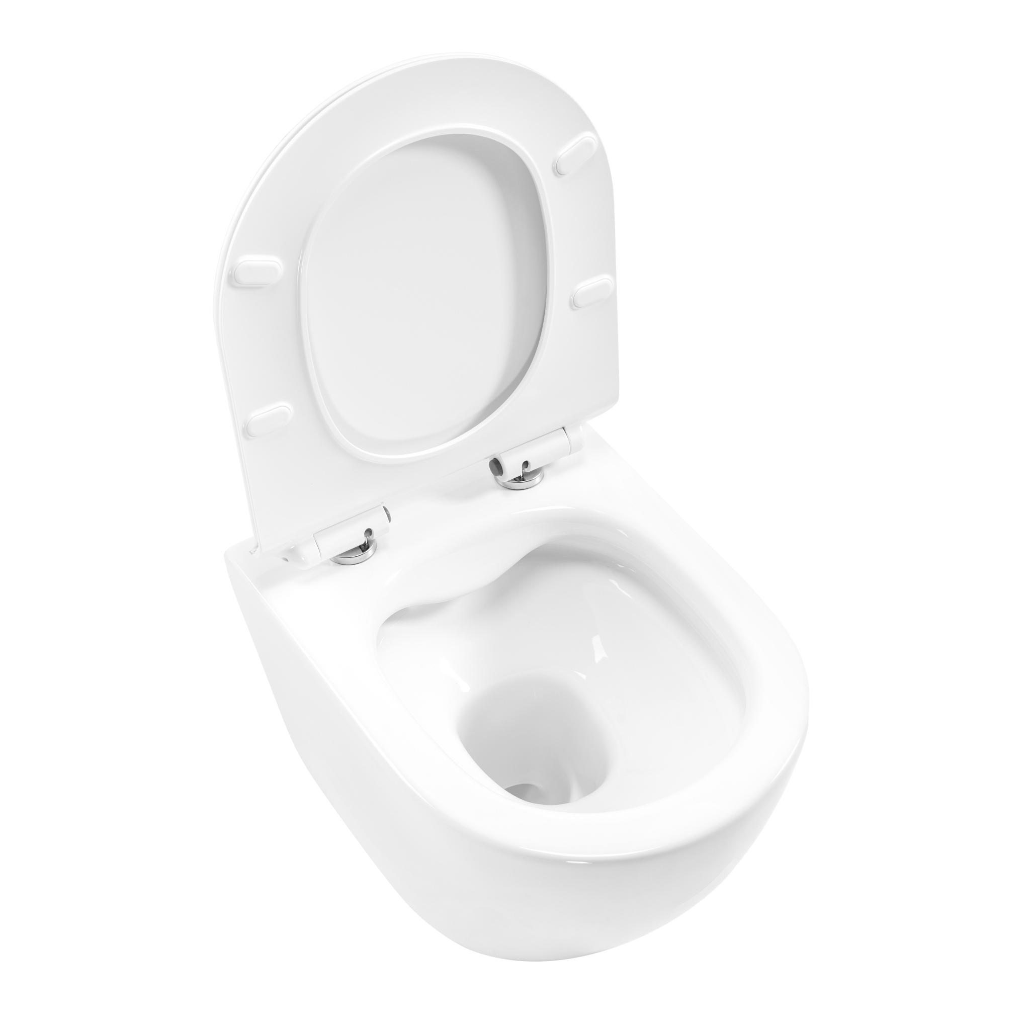 Komplet: Carlo Flat Mini WC školjka brez oboda + Carlo Mini Bidet - Rea