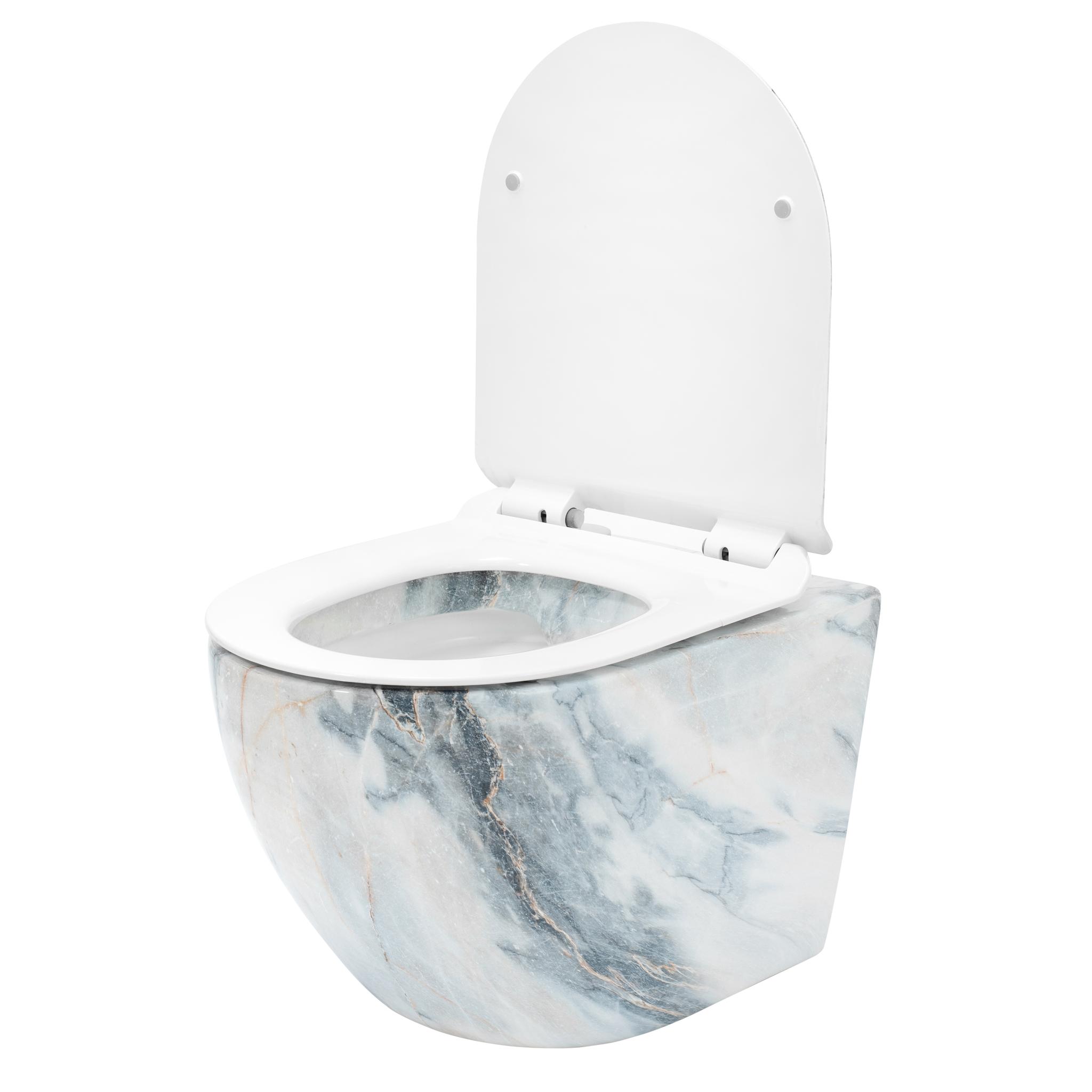 Carlos Slim Rimless Granit Shiny N seinälle ripustettava wc-istuin - Rea