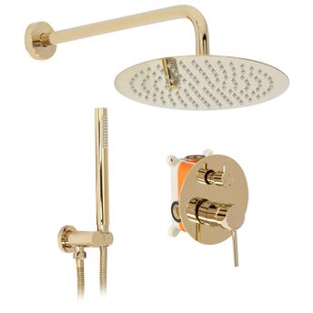 Rea Lungo Gold + BOX Set za skrito namestitev za prho