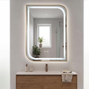 Ogledalo LED ZONE 70X50 BRUSH GOLD