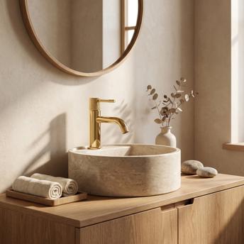 Bathroom faucet Rea Venti Gold Low