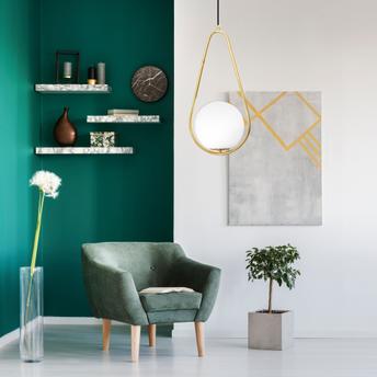 Loftlampe Hængende Glas Kugle APP472-1CP Hvid