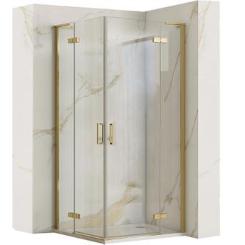 Dušo kabina REA Hugo 80x80 Gold Brush