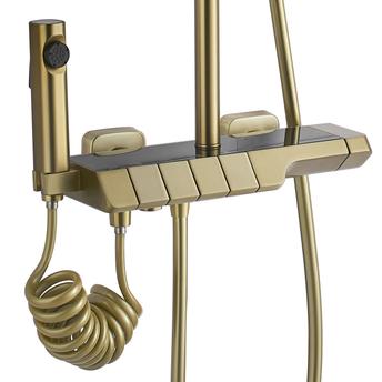 Conjunto SHOWER com termostato de ouro escovado REA ROB