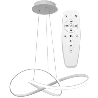 Lampa Sufitowa Wisząca Ring Nowoczesna LED + Pilot APP396-CP Biała