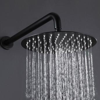 Deszczownica okrągła Rea 25cm Czarna Mat