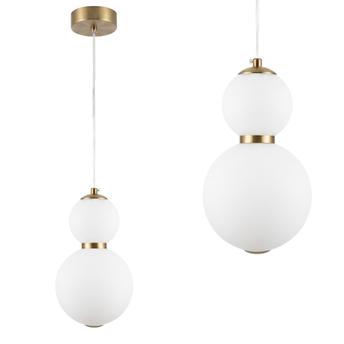 Lampa sufitowa wisząca LED LHJ112-2CP złota szczotkowana
