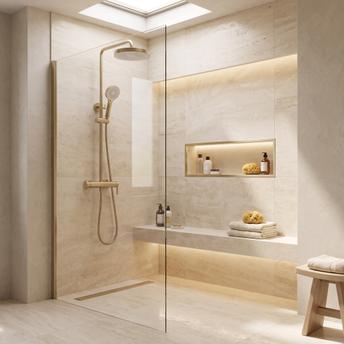 Tuš set Rea Grace Brush Gold
