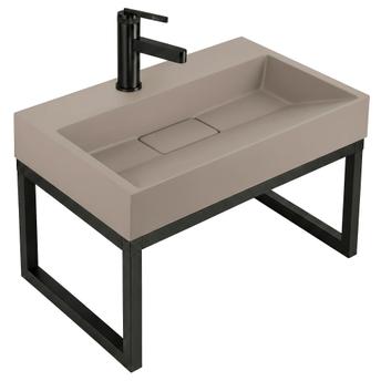 Umywalka konglomeratowa Rea GOYA TAUPE 50CM + stelaż