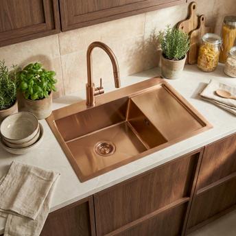 Čelični sudoper Fin BRUSH COPPER