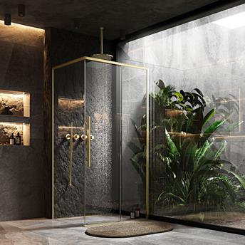 SOLAR GOLD Brush dušas kabīne 120x90