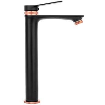 Rea Viral Black Rose Gold visoka miješalica za umivaonik