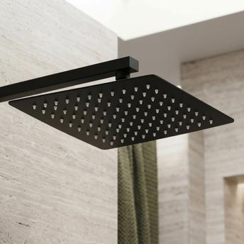 Квадратная душевая лейка REA JS-P015B 25cm Black