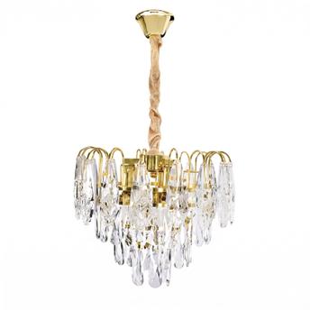 Lampa Wisząca z Kryształami SWE078-CP 30cm Złota