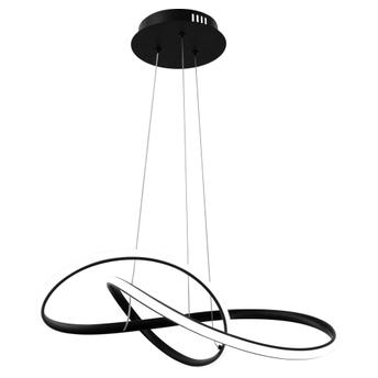 Lampa Sufitowa Wisząca Ring Nowoczesna LED + Pilot APP395-CP Czarna