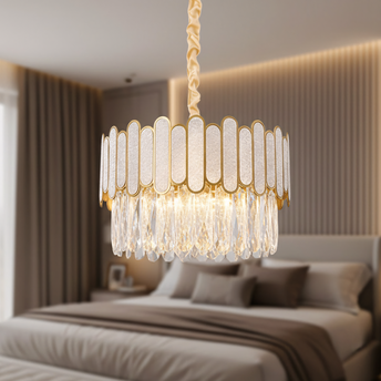 Lampa sufitowa wisząca APP1746-4CP 40 cm Złota