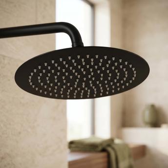 Круглий тропічний душ REA JS-P014B 25cm Black